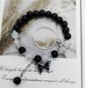 Pulsera de Mariposa de Cristal Ojo de Gato Douyin para Mujer Diseño Nicho Ins Pulsera Luz de Luna Gris Pulsera DIY Regalo para Estudiante