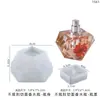 Molde de Silicona para Botella de Perfume Pequeña de Resina de Cristal DIY Facetada de Diamante para Almacenamiento