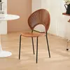 Cadeira concha de madeira maciça nórdica Cadeira de jantar Cadeira com encosto Cadeira de celebridade da internet Cadeira retrô francesa de meados do século Simples Cadeira de mesa de jantar Cadeira de maquiagem