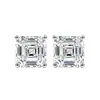 Brincos de tarracha quadrados com corte Asscher de 2 quilates de luz fria, brincos minimalistas em forma de cubo de açúcar com quatro garras, brincos de diamante de alto carbono de luxo leve para o dia a dia para mulheres
