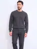 Outono e Inverno Gola Redonda Manga Longa Tricô Masculino 2026 Novo Cor Sólida Simples Casual Camada Base Bonito Suéter Quente