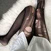 Meias Sexuais Descartáveis Sedução Gratuita Seda Preta Tentação Roupa Íntima Feminina Paixão Rasgada à Mão Ultra-fina Sexy