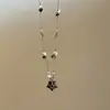 Collar Maillard Piedra Ojo de Tigre Estrella para Mujer Cadena de Suéter Trenzada Larga Ajustable Accesorios de Otoño e Invierno de Lujo Ligero de Nicho