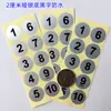 Envío Gratis 40 Juegos de Etiquetas Numéricas del 0 al 9 Plata Mate Plata Combinación de Número de Teléfono Móvil Número Pegatina Impermeable Autoadhesiva