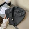 Sombrero de estilo japonés para niños, otoño e invierno, liso, pequeño, Baotou, moda de Internet, rojo y negro, para todo tipo de clima, sombrero de luna