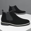 Zapatos de Hombre de Talla Grande Transfronterizos Otoño e Invierno Estilo Nuevo Zapatos Británicos de Gamuza Botas Chelsea de Gamuza Zapatos Casuales de Moda para el Trabajo para Hombres