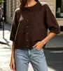 Cárdigan de lana tejido de cuello redondo, manga media, para mujer, otoño 2026, estilo europeo y americano transfronterizo, corte holgado, hombros caídos, con botones, prenda de abrigo para mujer