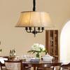 Sala de estar comedor dormitorio americano candelabro cubierta de tela lámpara LED moderna minimalista lámparas de arte decorativo para villa al por mayor