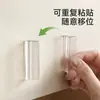 Manija para Puerta de Gabinete Fasola Sin Taladro Manija Adhesiva Invisible para Cajón de Gabinete Manija de Puerta Adhesiva Simple para Uso Doméstico