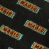 Tecido de Lã Tricotado com Letras Pretas para Roupas, Tecido de Lã para Casacos e Jaquetas, Lã Feita à Mão