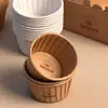 Forminhas para Muffin, Forminhas Revestidas, Forminhas de Papel para Assar Resistentes a Altas Temperaturas, Forminhas de Papel para Cupcake à Prova de Óleo, Forminhas Descartáveis Brancas com Borda Enrolada para Bolo