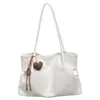Bolso tote de cuero suave retro simple para mujer, gran capacidad, adecuado para otoño, trabajo y desplazamientos, bolso de hombro o debajo del brazo