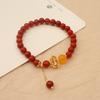 Pulsera nueva de ágata roja del sur para mujer con pulsera madre pagoda de estilo nacional, pulsera de templo de alto sentido, venta al por mayor