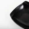Prato Quadrado Irregular Preto Fosco de Melamina, Prato para Molho, Prato Criativo para Vinagre, Prato para Molho de Soja, Prato Doméstico para Condimentos