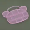 Cabeza de Oso Nuevo Dibujo Animado Linda Caja de Almacenamiento Caja de Almacenamiento Transparente con Cuentas Caja de Almacenamiento de PP Dividida Fabricante Caja de Almacenamiento Lista para Usar a Prueba de Polvo