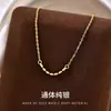 Collar de Plata Pura 925 con Siete Granos de Arroz para Atraer Riqueza y Cambiar la Suerte para Mujer Cadena para Clavícula de Moda Versátil X0713