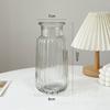 Jarrón de vidrio ámbar retro de estilo europeo, transparente, hidropónico, grueso y sencillo, para decoración del hogar y de escritorio.