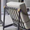 Sofá de Ocio para Exteriores de Diseñador Villa Patio Exterior Silla de Mimbre Impermeable y a Prueba de Sol Habitación Modelo Terraza Muebles para Bed & Breakfast