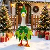 Fantasia de Ganso para Varanda Transfronteiriça Roupa de Ganso de Natal Chapéu de Boneco de Neve Cachecol Fantasia de Ganso de Gramado Adequado para Estátuas de 23 Polegadas
