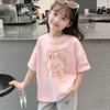 Novas Blusas Estilosas para Meninas, Camisas para Bebês, Camisetas de Manga Curta de Algodão 100% Puro para Crianças no Verão