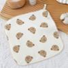 Toalha de crepe de algodão puro escorregadia para bebês, toalha quadrada multifuncional para pendurar, triangular, babador anti-cuspir, toalha de mão de algodão puro