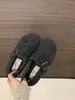 Zapatos Planos de Punta Redonda Estilo Coreano con Hebilla Mate para Mujer 2026 Otoño/Invierno Nuevos Simples Versátiles Felpa Interior Perezosos Birkenstock