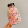 Elásticos Pequenos Descartáveis para Cabelo Feminino, Faixas Elásticas Pretas, Alta Elasticidade, Cordas de Cabelo Duráveis Que Não Danificam o Cabelo, Faixas de Cabelo Infantis-T