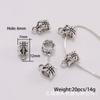 Accesorios para Joyería DIY Panjia Broche de Posicionamiento para Pulsera Conector de Tres Vías con Agujero Grande Cuentas Espaciadoras para Collares Juego de 20 Piezas de Aleación