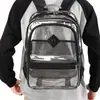 Mochila transparente de PVC transfronteriza, mochila escolar ligera y de gran capacidad para estudiantes, bolsa de gelatina versátil personalizada para viajes