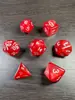Conjunto de Dados Poliédricos D&D com Padrão de Mármore, Cores Misturadas, Transparente, D4D6D8D10D12D20 Lados, Tabuleiro Coc, Conjunto de Sete Peças