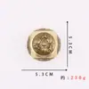 Nuevo Portabrocas Giratorio Hexagonal de Aleación de Latón Esférico para Alivio del Estrés, Artículos de Cobre para el Hogar, Adorno de Moneda de Cobre para Oficina