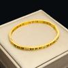 Pulseira de Aço Titânio Moda Personalidade Caractere Romano Pulseira que Não Desbota Coreia do Sul Pulseira Simples Feminina Acessórios Estilo Europeu e Americano Masculino