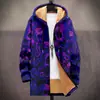 Chaqueta de Nuevo Estilo Transfronteriza con Patrones Multicolor, 36 Elementos, Cremallera, Cárdigan con Capucha, Abrigo de Algodón Polar Espeso de Invierno con Forro Amarillo