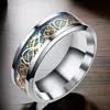 Anillo de Engranaje Personalizado para Hombre Amazon Transfronterizo Anillo de Acero de Titanio Tendencia Hip-hop Europeo y Americano ins Anillo de Dedo Venta al por Mayor