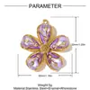 Estilo Ins Flor de Cinco Pétalos Incrustada de Diamantes Colgante DIY de Acero Inoxidable Estrella Femenina Colgante de Collar Flor Degradada Joyería de Acero de Titanio