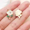 Pingentes de Gota de Óleo de Flor Branca Pura Margarida Flor de Cerejeira Rosa Crisântemo Brincos Pulseira Acessórios de Joia DIY Atacado