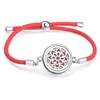 Cuerda Roja Moda Sencilla Difusor de Aceites Esenciales Aromaterapia Caja Pequeña Pulsera Redonda Accesorios de Joyería Caja de Fragancia Decoraciones