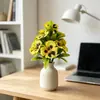 Nova amor-perfeito artificial tricolor 10 flores haste única para casamento, hotel e decoração de interiores, buquê DIY feito à mão