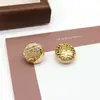 Pendientes Redondos con Textura Tejida Estilo Comercio Exterior, Pendientes Versátiles de Lujo Ligero de Gama Alta, Pendientes Elegantes y Únicos con Textura Tejida para Mujer