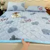 Cobertor de Colchão Espesso de Lã de Leite para Inverno Dormitório Estudantil Tapete de Dormir Individual/Casal Super Macio Coral Fleece Almofada Macia Roupa de Cama