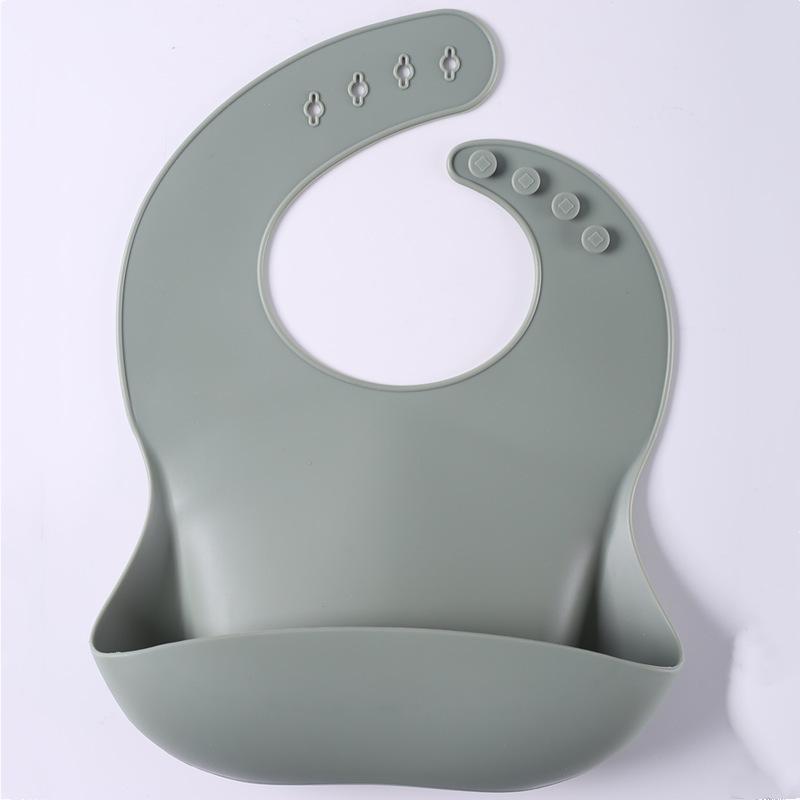 商品详情图_硅胶围兜婴儿饭兜 防水食品级吃饭硅胶围嘴 婴儿硅