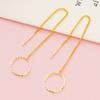 Pendientes de oro con borlas largas de arena vietnamita para mujer, de Internet Celebrant Fashion, pendientes falsos de tres piezas de oro para boda.
