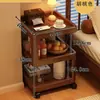 Mesita de noche Estilo Chino Dormitorio Mesita de noche Móvil Estante de Almacenamiento para Mesita de Noche Mesa Pequeña Simple Multifuncional Creativa