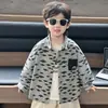 Jaqueta Camisa Casual Masculina para Primavera e Outono Estilo Coreano Elegante e Descolada para Crianças Pequenas Camisa de Comércio Exterior