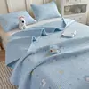 Um lado é algodão puro, o outro é fleece, uma colcha de cama de peça única que pode ser usada dos dois lados, lençol de cama acolchoado, adequado para colchões de tatame e futons, universal para todas as estações