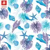 Tela de Algodón Brocado Fino Estampada Estilo Tropical Árbol de Coco Océano Tejido para Ropa de Hombre y Niño Camisa Vestido Traje