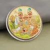 Monedas conmemorativas de ciudades, recuerdos turísticos, monedas coloridas en relieve con paisajes arquitectónicos de Beijing, Shanghái y Nanjing, monedas conmemorativas coleccionables