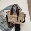Bolsa de Lona Transfronteiriça Feminina 2025 Nova Moda Bolsa Satchel Bolsa para Trabalho e Trajeto Bolsa de Ombro Cruzada Casual Bolsa Tote