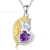 Nuevos Productos Europeos y Americanos Transfronterizos, Moderno y Elegante, Colgante de Éxito Instantáneo, Collar para Mujer, Cadena para Clavícula de Unicornio, Regalo del Día de la Madre