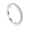 Anillo Europeo y Americano Transfronterizo de Plata S925 para Mujer Anillo de Fila de Plata de Ley Anillo de Plata de Fila para Mujer Diamante de Fila Grande Circonita